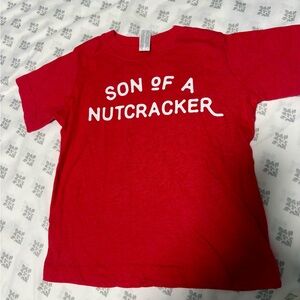 Rabbit Skins Red Kids T-Shirt with Festive Print